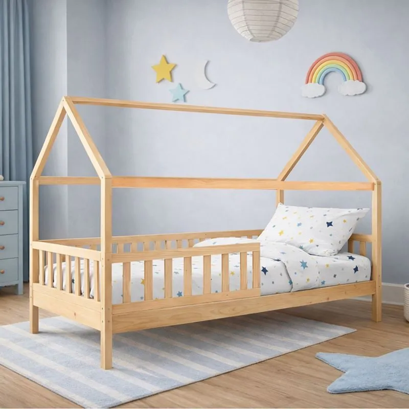 DREAM Montessori Kid Bed Natural (mattress 90x190x(10/8)cm)