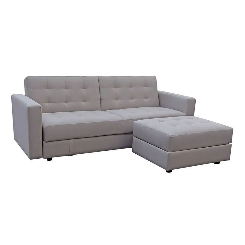 JACKSON Sofabed & Storage Corner Beige Fabric