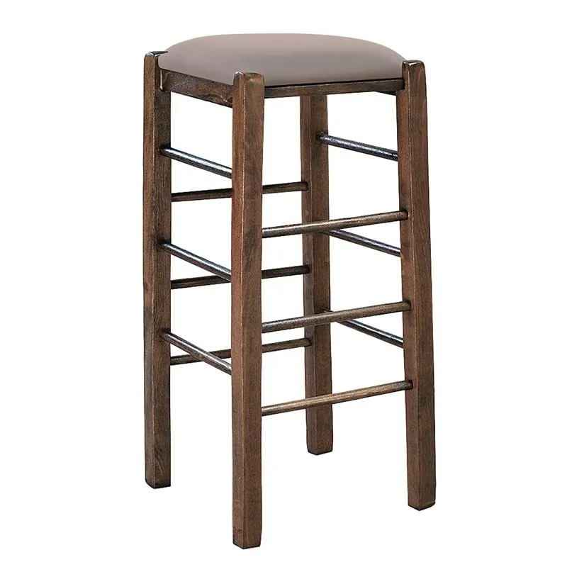 TAVERNA Bar Stool Beech Impregnation Walnut/Pu Cappuccino