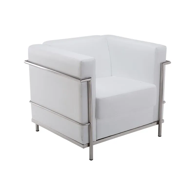 GENOVA Armchair Inox/White Pu
